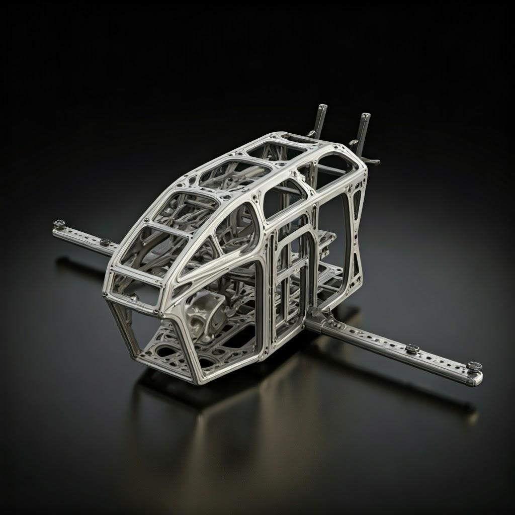 UAV Frame 3D Printing with Lightweight Aluminum 4 Create a 3D printed metal picture of a UAV frame image 1