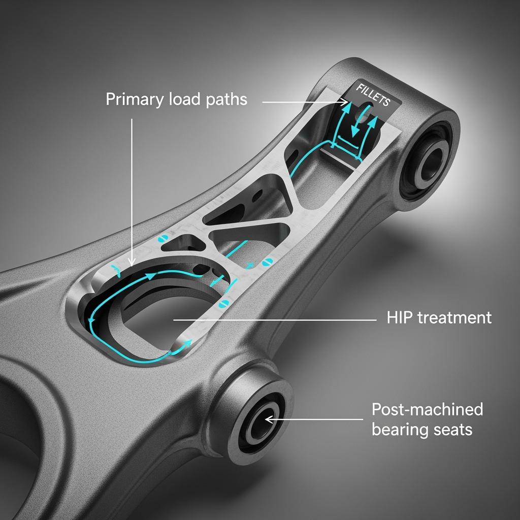 Metal 3D Printing for U.S. Automotive Lightweight Structural Brackets and Suspension Components 1 aluminum alloy upper control